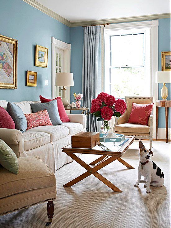 Powder Light Blue Living Room