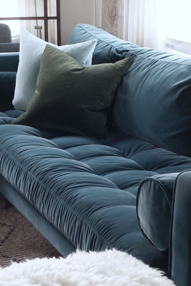 Velvet Sofa for Your Improved Living Room Environment