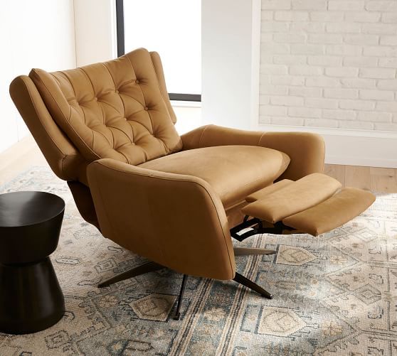 Leather Recliner Chair for Added Comfort  in the Living Room