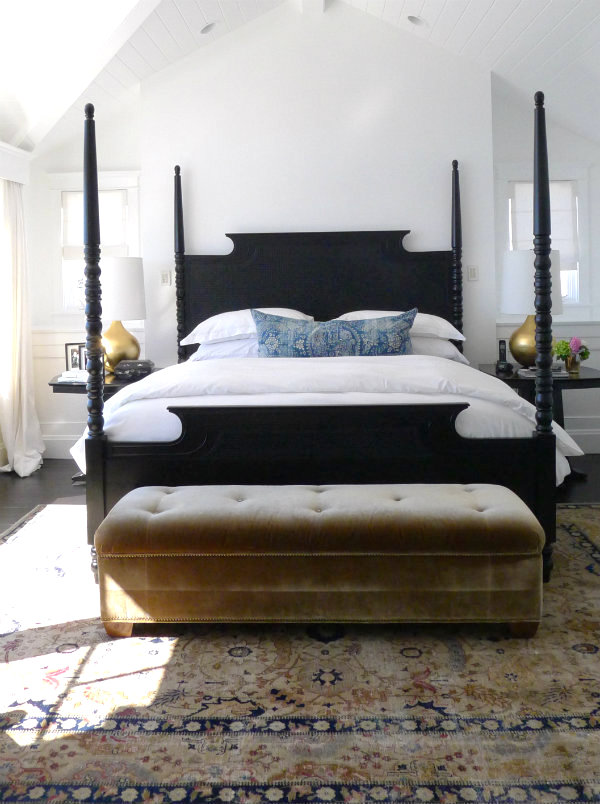 A four-poster bed to add elegance