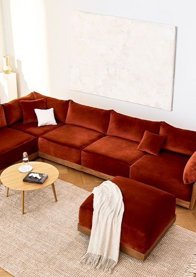 Red Sectional Sofa for Newly Wed Couples  Home