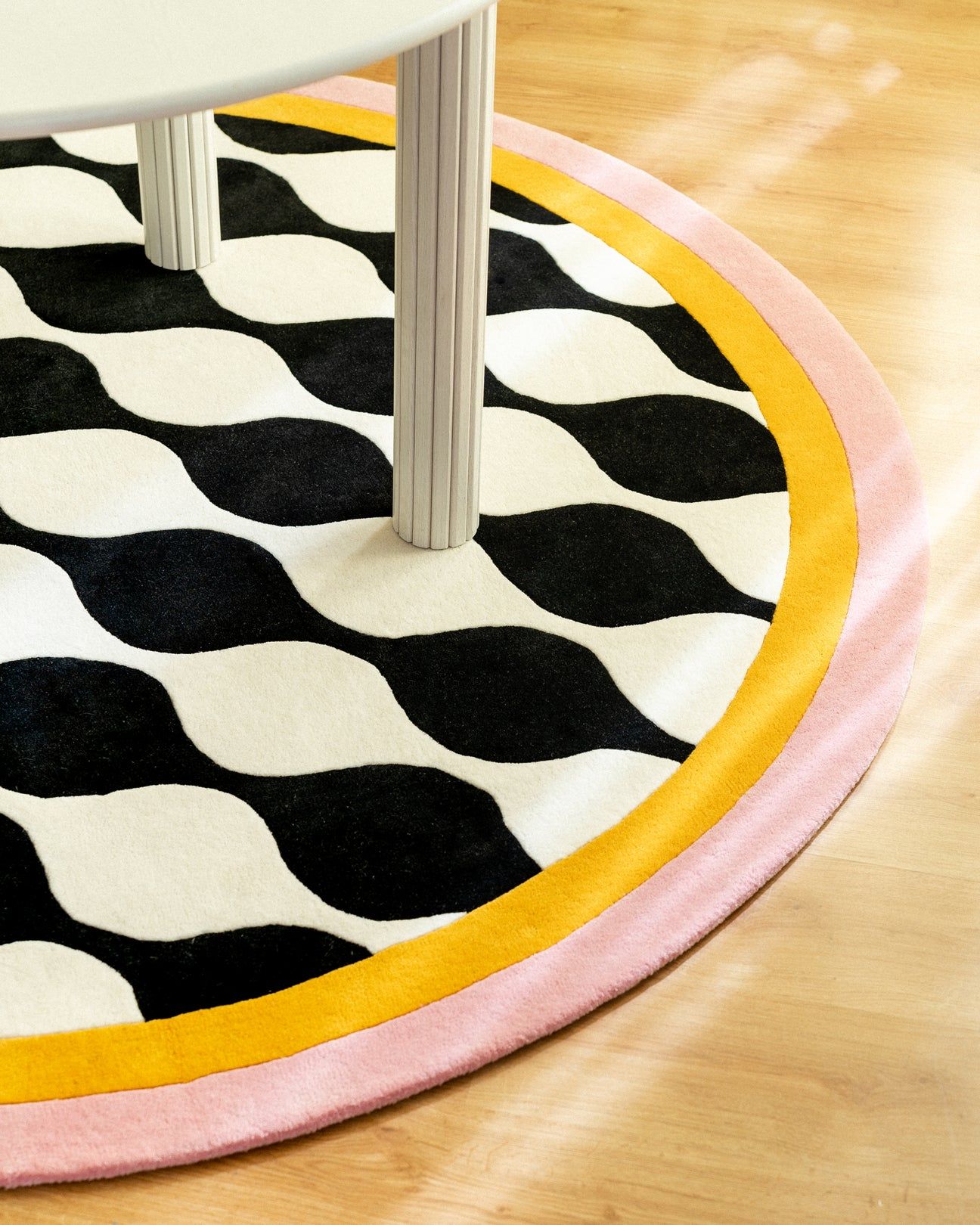 Where can you place your round rugs?