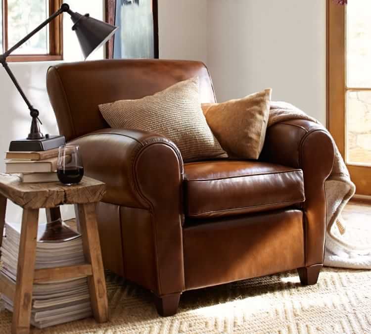 Leather Recliner Chair for Added Comfort  in the Living Room