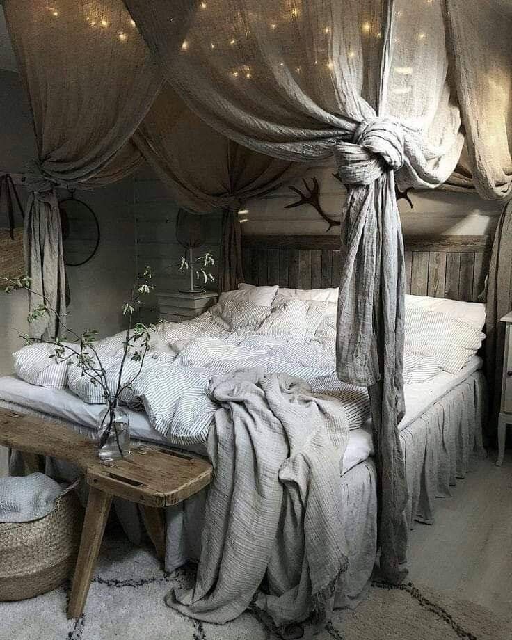 A four-poster bed to add elegance
