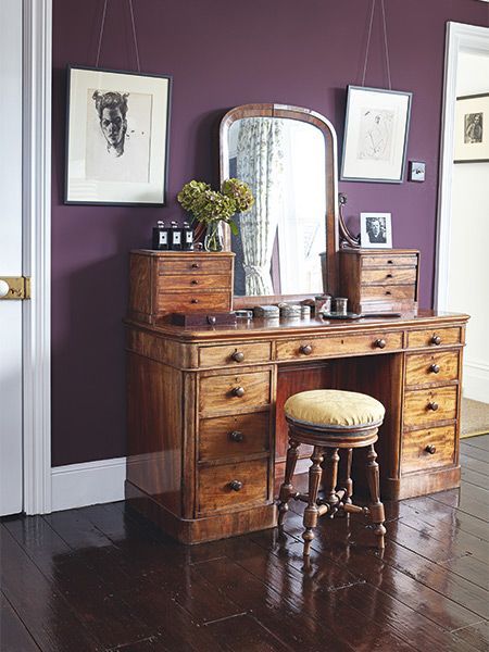 Add elegance with a purple bedroom