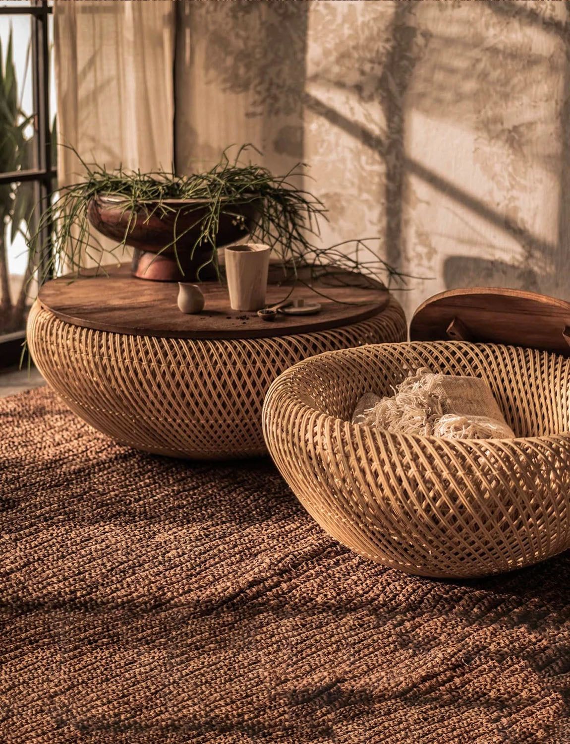 Rattan Coffee Table for Adding Texture to  Your Home