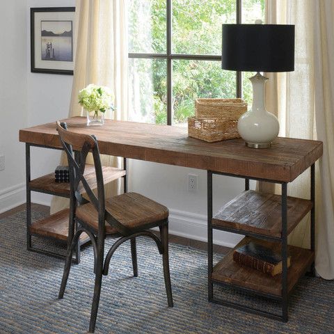 Rustic Desk for Warmth and Friendcliness  in Your Study