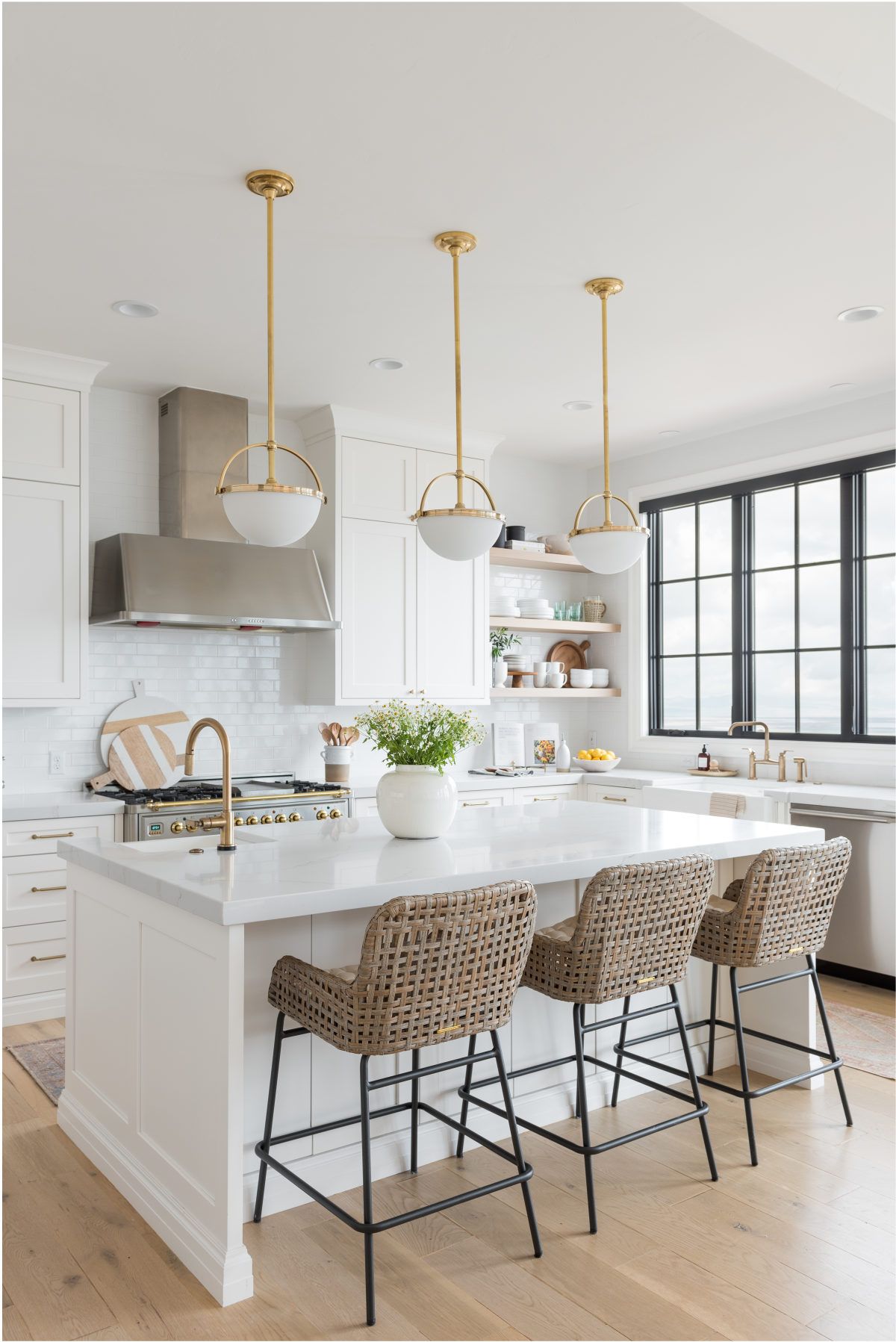 Beautiful White Kitchen Island