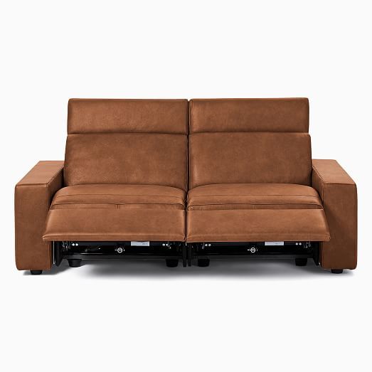 Leather Reclining Sofa for Added Comfort in Living Room