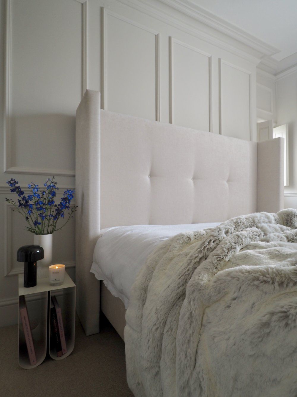 White Headboard for Added Comfort of Your  Bed