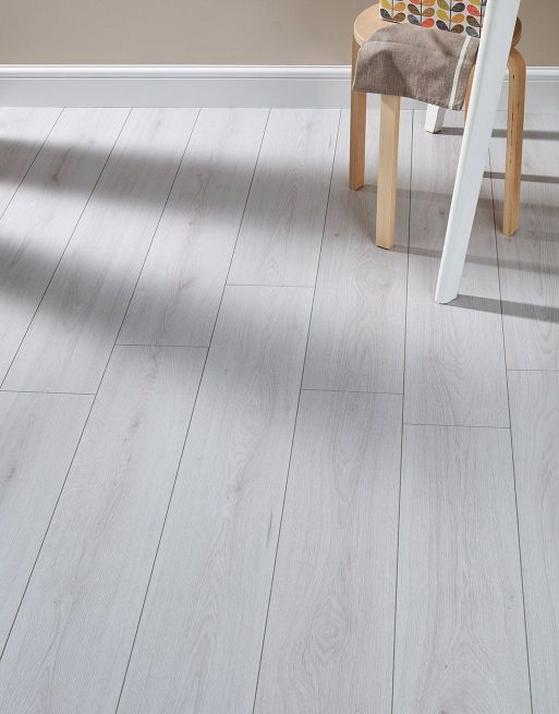 Contemporary white laminate flooring