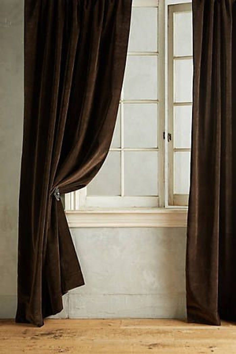 Luxurious Brown Curtains for Living Room