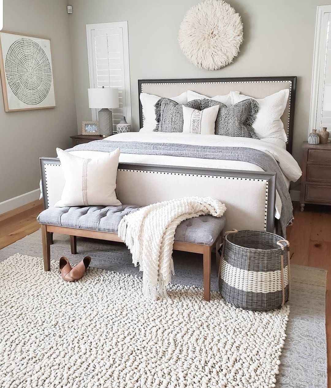 Gray Bedroom Bench