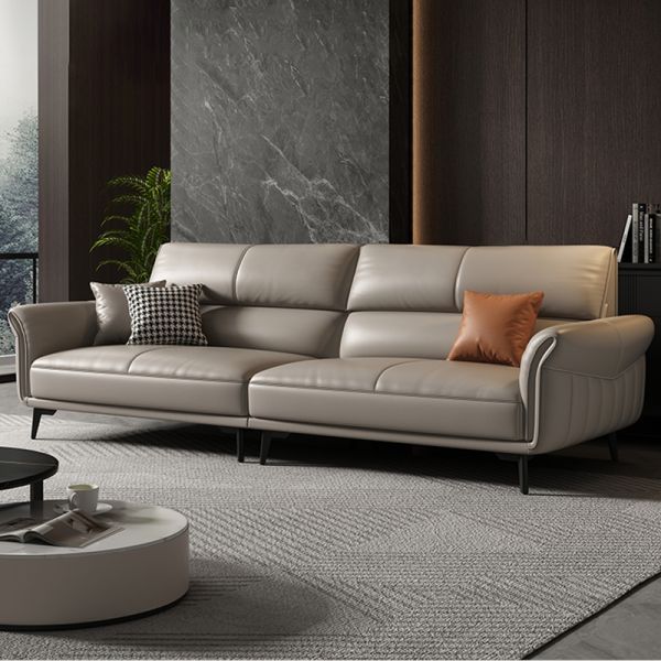 Gray Leather Sofa – A Timeless Choice for  Your Modern Living Room