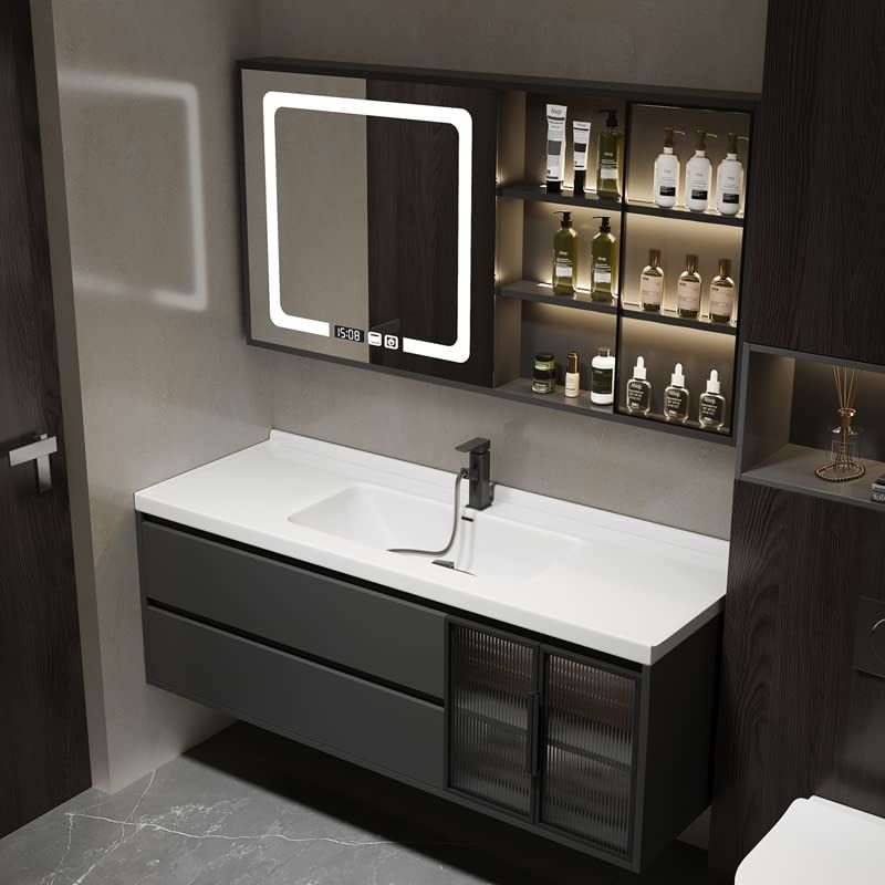 Maximize Space with Corner Bathroom Sink
Cabinets