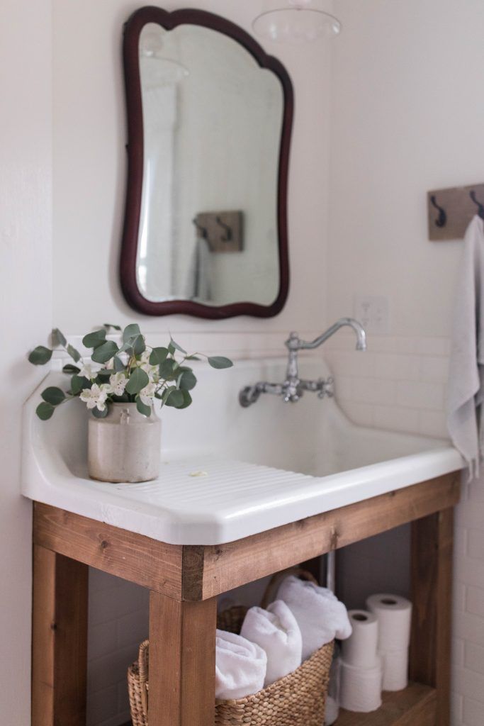 Trendy Farmhouse Bathroom Sink Ideas for
a Rustic Touch