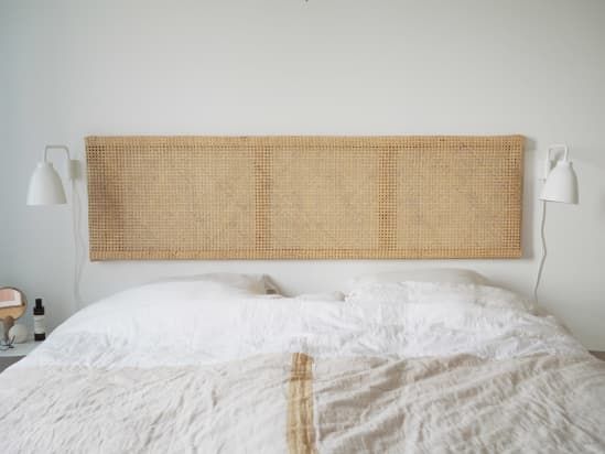 Practical Floating Headboard with Attached Nightstands