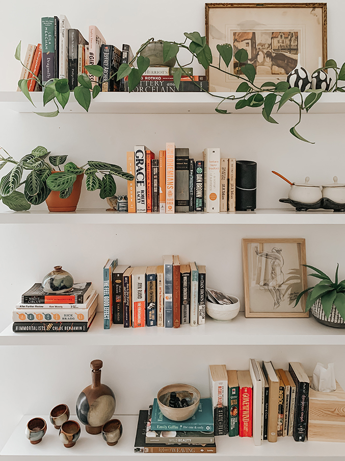 Floating Bookshelves for Modern Home  Setting