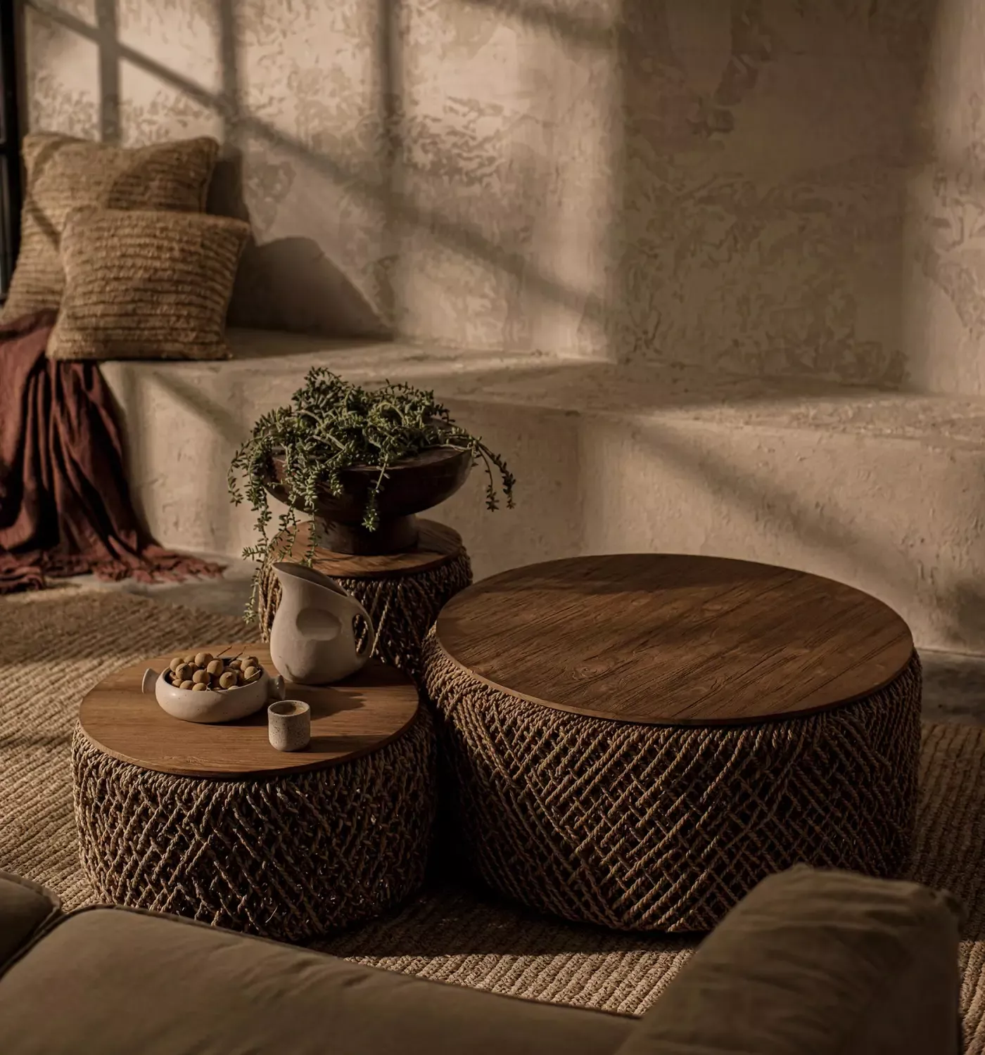 Rattan Coffee Table for Adding Texture to  Your Home