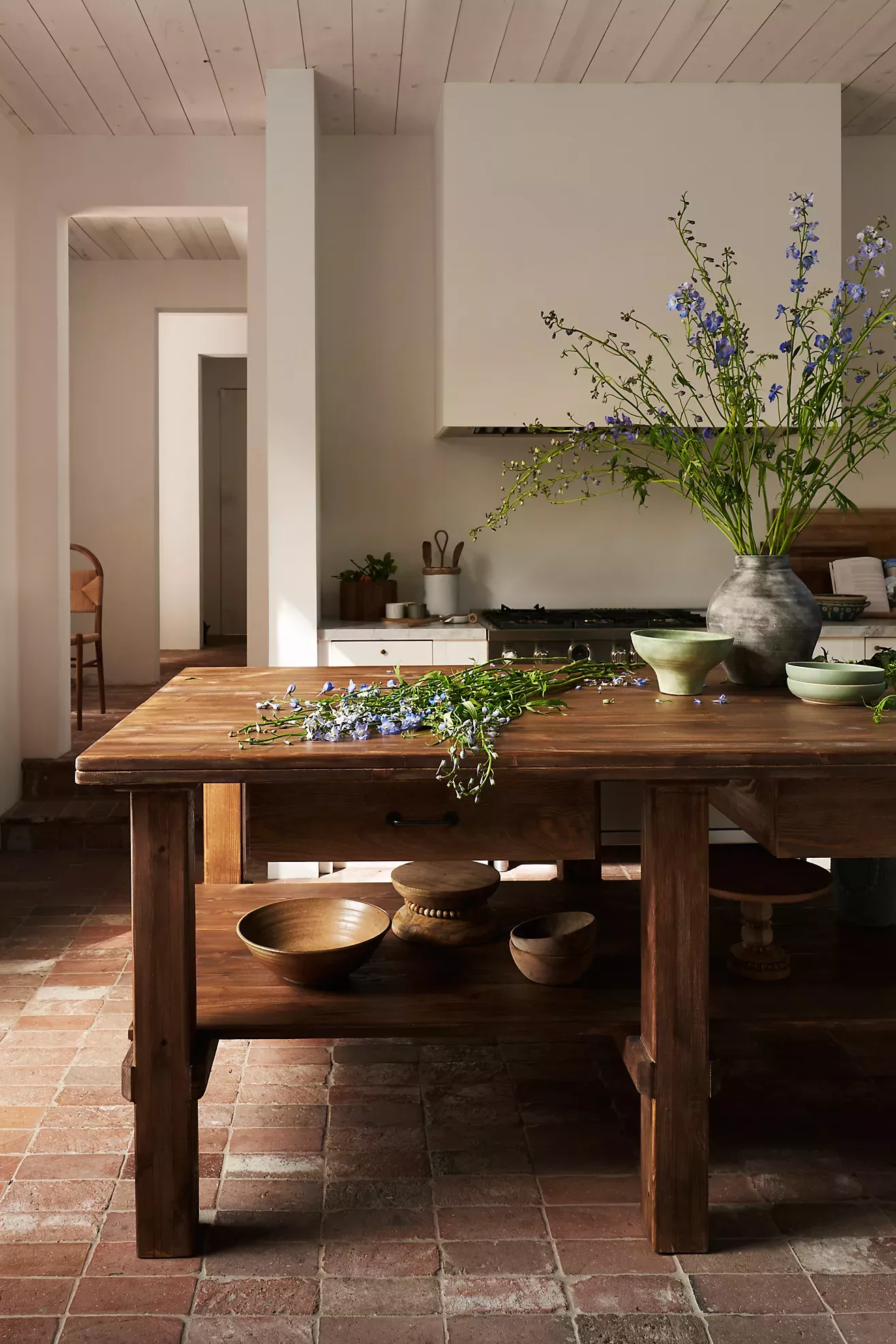 Bright Rustic Kitchen Island