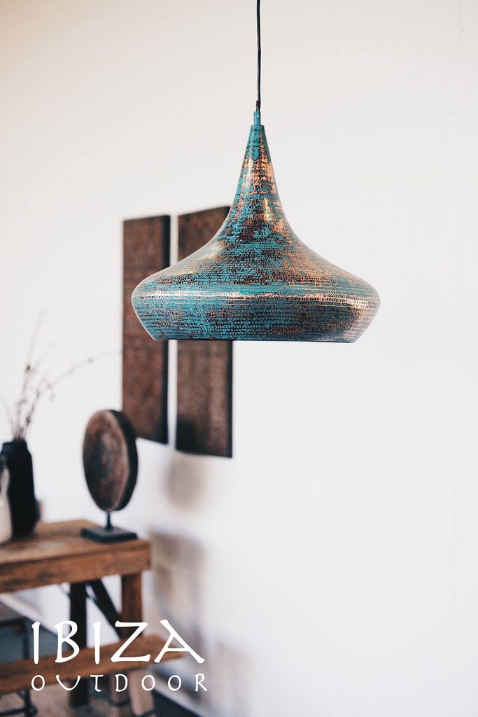 Turquoise Lamp Adds Cool Effects to Your  Bedroom