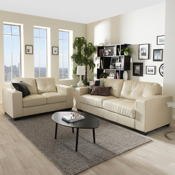 RICH LOOK: WHITE LEATHER SOFA