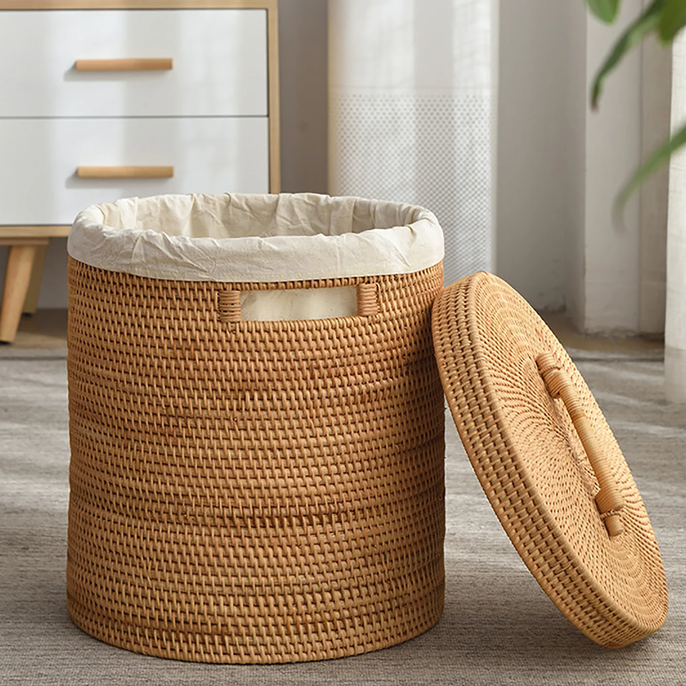 LIGHT WEIGHTED WICKERY LAUNDRY BASKET