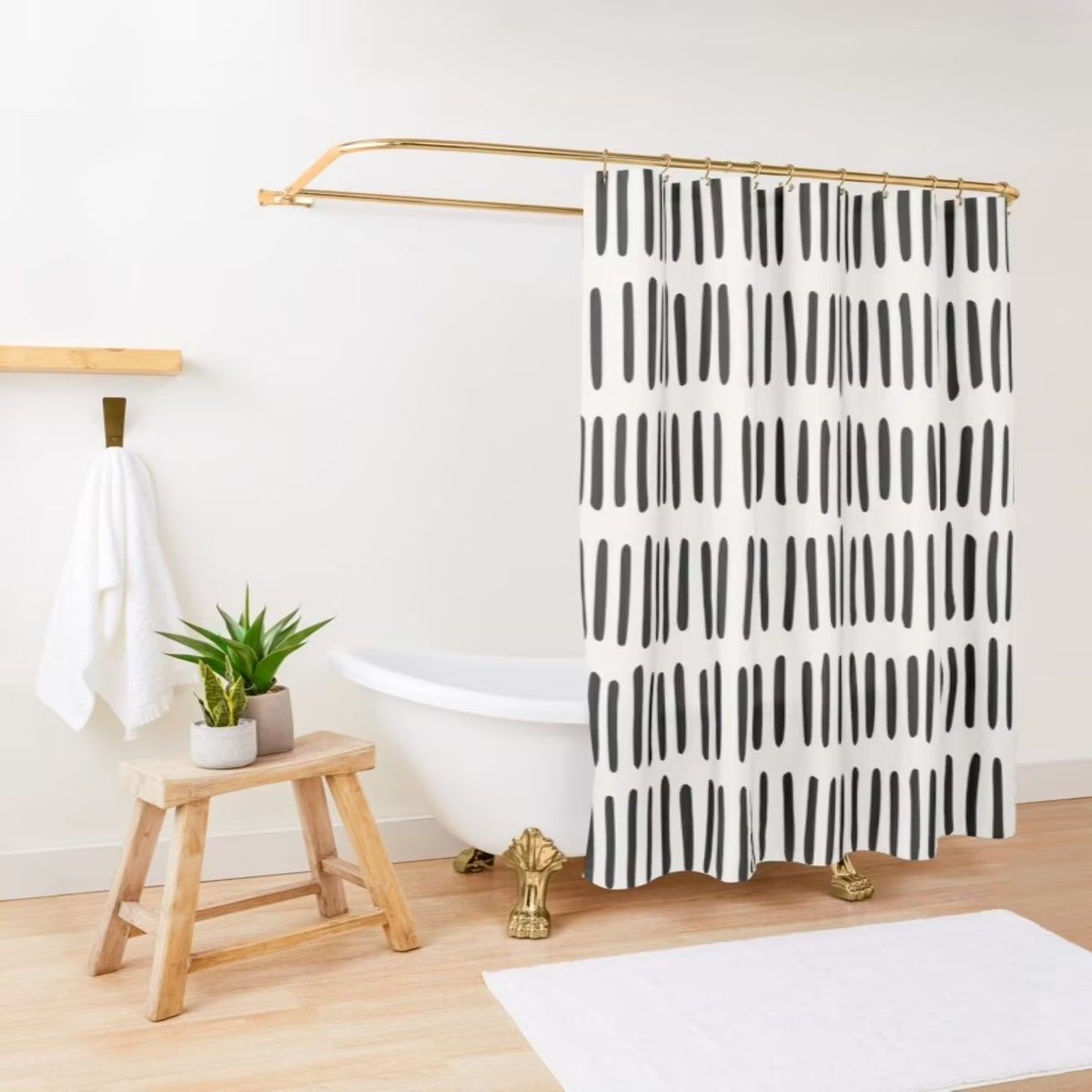 Get Beautifully Designed Black Shower  Curtain for Your Bathroom