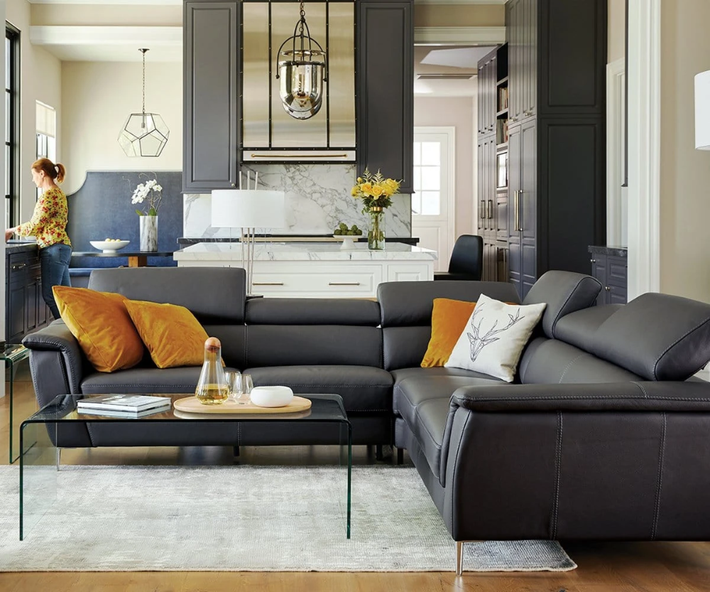 Gray Leather Sofa – A Timeless Choice for  Your Modern Living Room