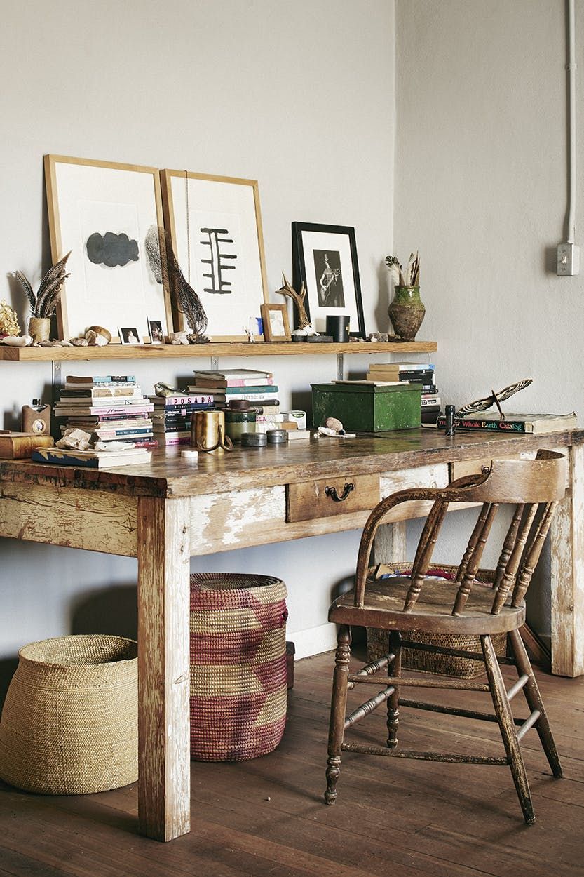 Rustic Desk for Warmth and Friendcliness  in Your Study