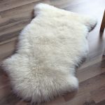 amazon.com: super area rugs, genuine australian sheepskin rug one pelt  ivory natural IXXOHZV