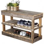 barn wood shoe rack, natural farmhouse-shoe-storage PXTCSPG