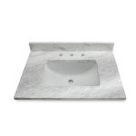 bathroom vanity tops ariston natural marble undermount bathroom vanity top (common: 31-in x 22- FQLQZSX