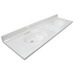 bathroom vanity tops us marble ambassador 101- white on white cultured marble integral bathroom ZBJFPCL