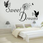 bedroom wall stickers sweet dreams butterfly love quote wall stickers bedroom removable decals diy RMQTIDE