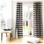 black and white striped curtains drapes CLWQPRZ