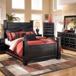 black bedroom sets shay poster bedroom set in black MHQWCUA