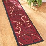 burgundy scroll extra-long decorative runner rugs VLXDVQF