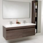 contemporary bathroom vanities 57u201d fresca largo (fvn8040go) gray oak modern bathroom vanity w/ wavy double GHZUTLN