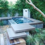 contemporary home design: brilliant above ground plunge pool using water  flow combined HVCYQFE
