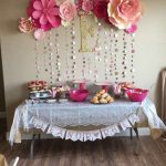 decoration ideas pink and gold baby shower party ideas IXBDGCM
