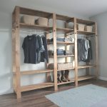diy closet industrial style wood slat closet system with galvanized pipes HOTMJES