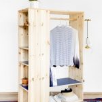 diy wardrobe clothing rack with bookcase. adds spots for tiny things. might need more LAOISWY