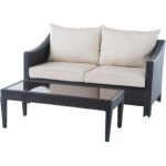 dragoon 2 piece outdoor loveseat u0026 table SFVJESX