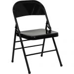 folding chairs hercules hinged metal folding chair, set of 4, black UABSHMV