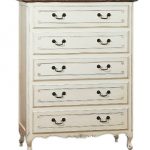 french provincial furniture white 5 drawer chest WNVNWEO
