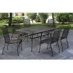 iron patio furniture mainstays jefferson wrought iron 7-piece patio dining set, seats 6 LJYPSXR