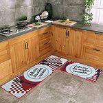 kitchen rug carvapet 2 piece kitchen mat no rubber backing doormat runner rug set, dish DITSFWG