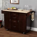 large kitchen cart with rubberwood top, multiple finishes - walmart.com CBEFOVV