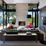 modern living rooms inspiration for a modern beige floor living room remodel in vancouver with DZZMHLI
